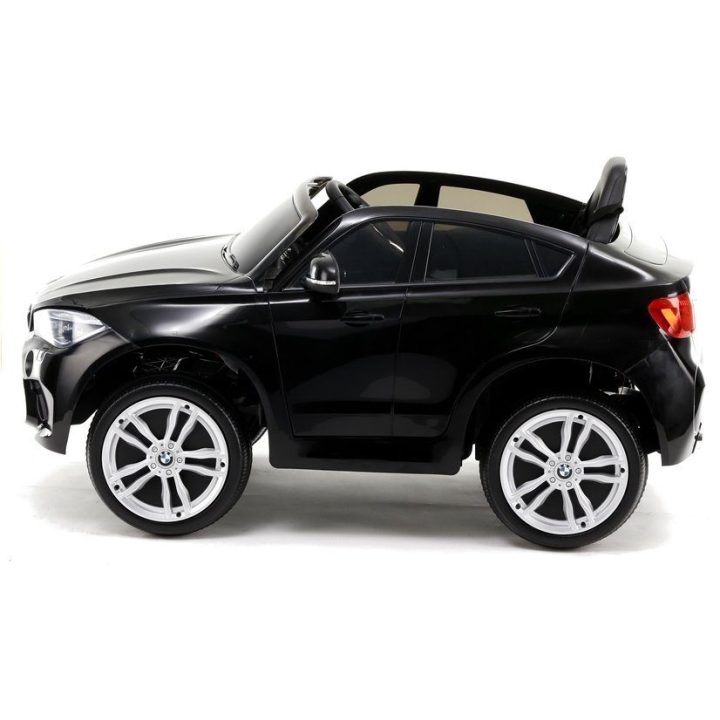 Vaikiškas elektromobilis BMW X6, juodos spalvos, su baterija
