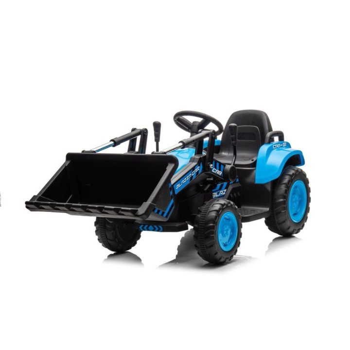 Elektrinis traktorius BW-X002A su kaušu, mėlynos spalvos