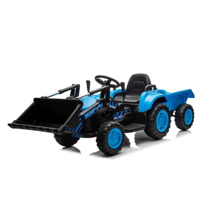 Elektrinis traktorius BW-X002A su kaušu, mėlynos spalvos
