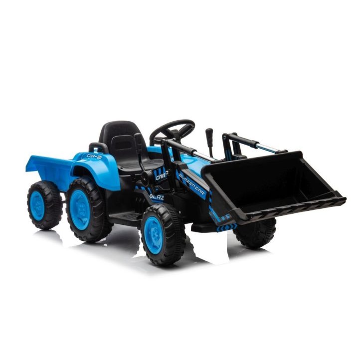 Elektrinis traktorius BW-X002A su kaušu, mėlynos spalvos