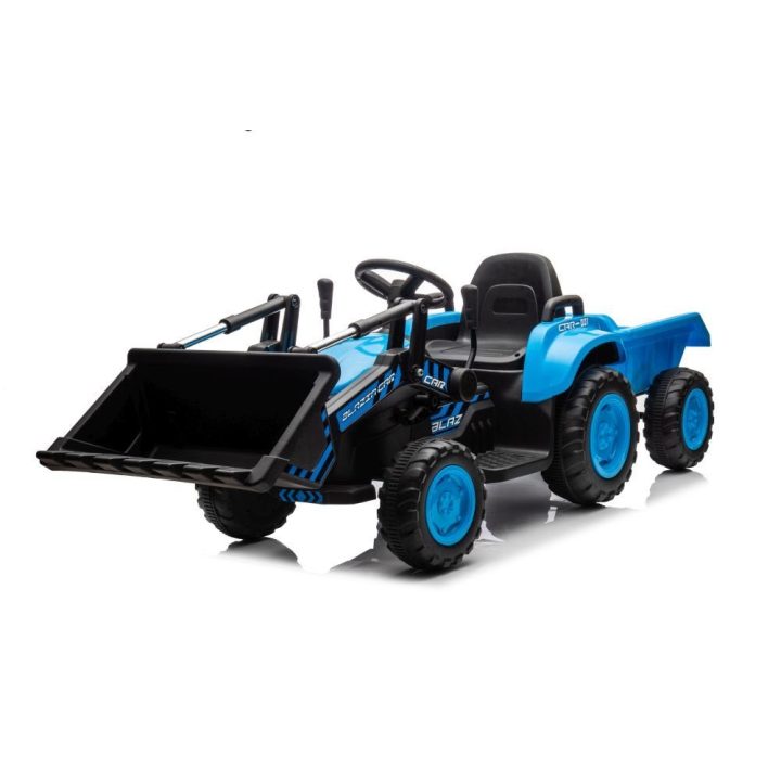 Elektrinis traktorius BW-X002A su kaušu, mėlynos spalvos