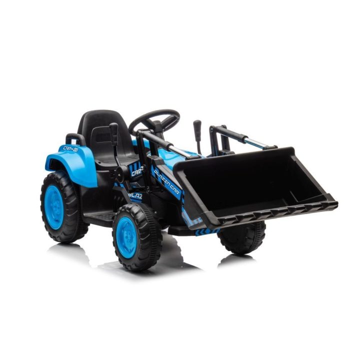 Elektrinis traktorius BW-X002A su kaušu, mėlynos spalvos