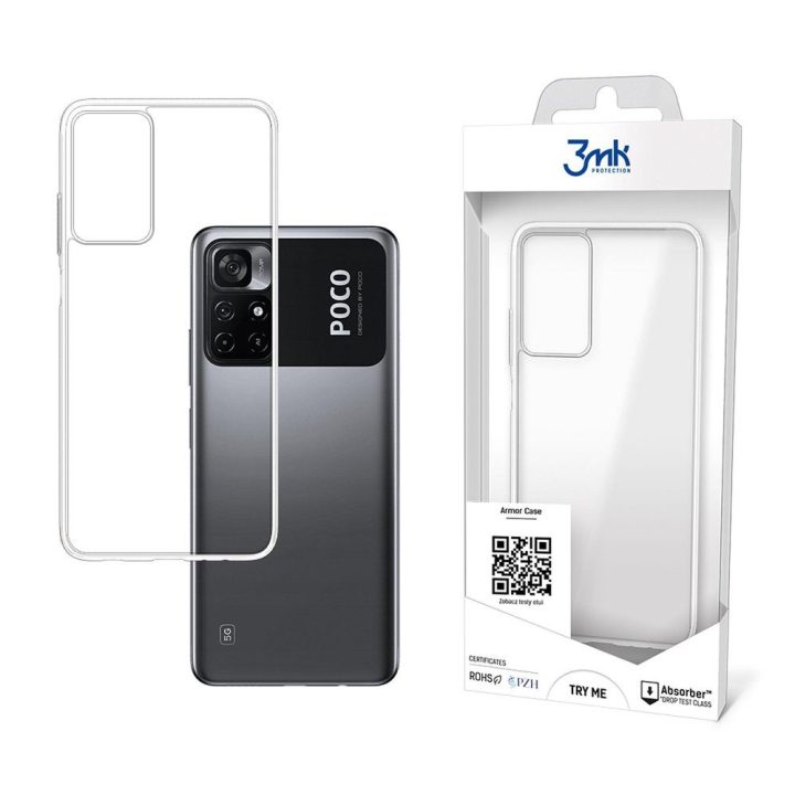 Telefono dėklas Xiaomi Redmi Note 11S 5G ir Poco M4 Pro 5G, skaidrus