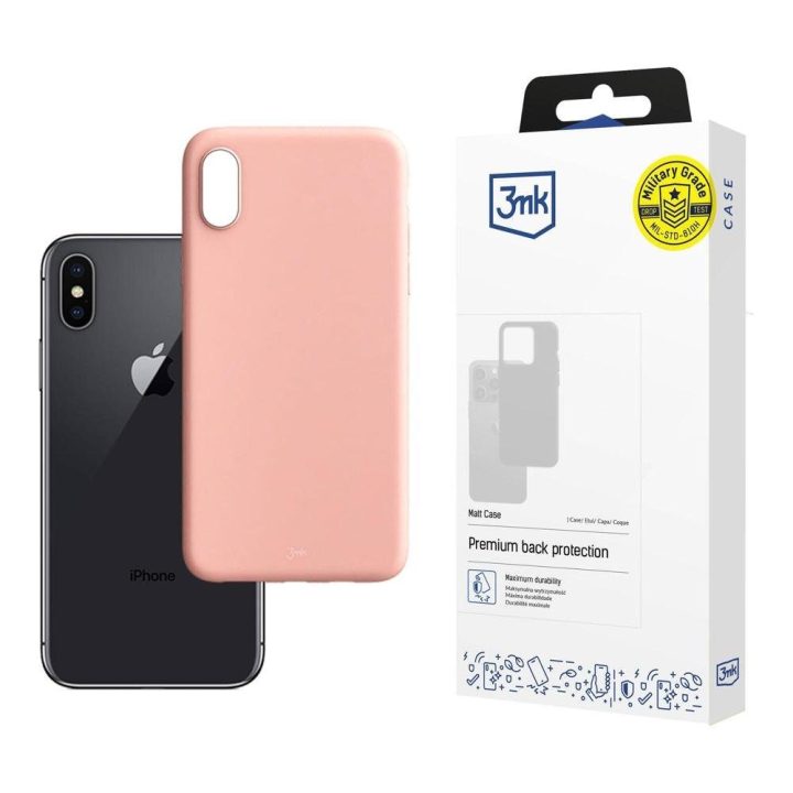 Telefono dėklas iPhone Xs Max, rožinis 3mk