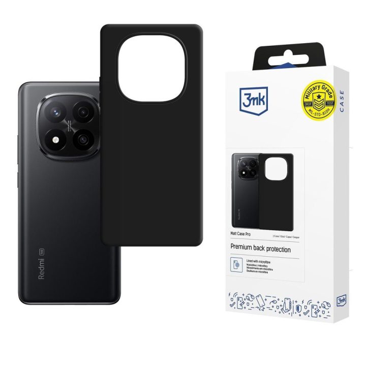 Telefono dėklas Xiaomi Redmi Note 15 Pro+ 5G, juodas