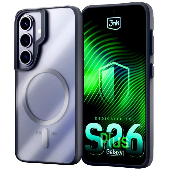 Telefono dėklas Samsung Galaxy S26+, juodas Satin Armor