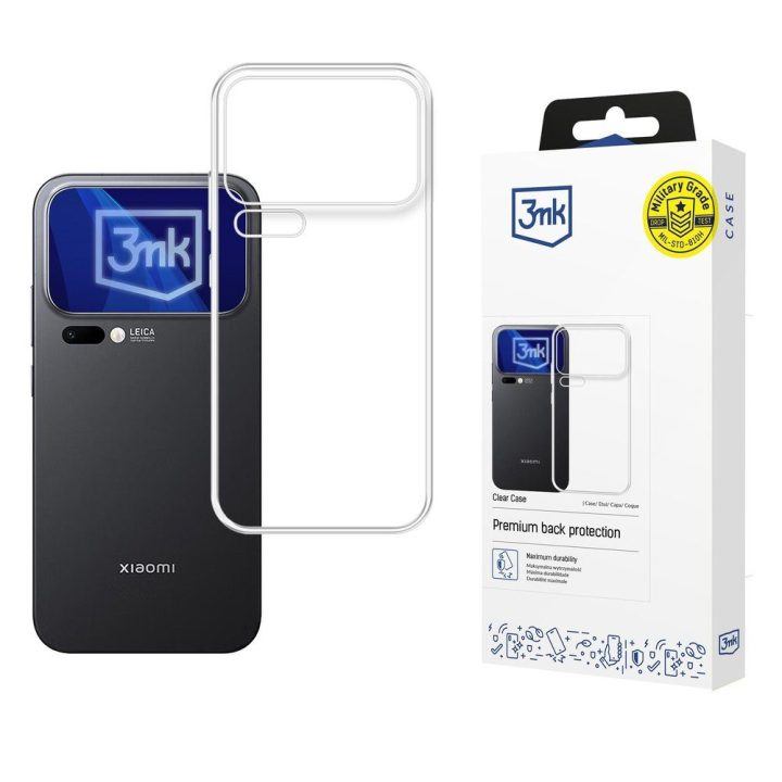 Telefono dėklas Xiaomi 17 Pro, skaidrus