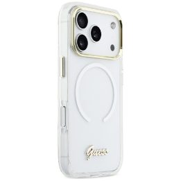 Telefono dėklas iPhone 17 Pro Max, baltas Guess