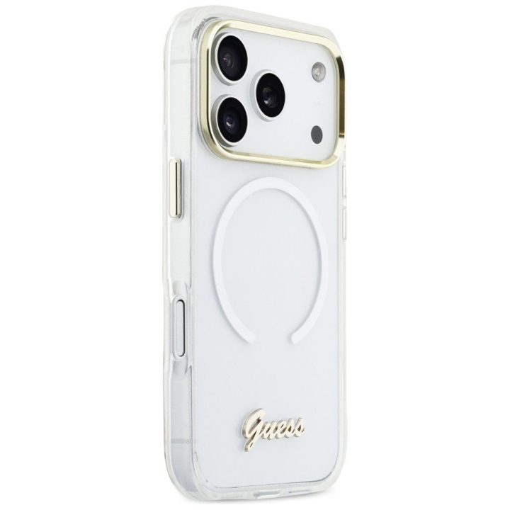 Telefono dėklas iPhone 17 Pro Max, baltas Guess
