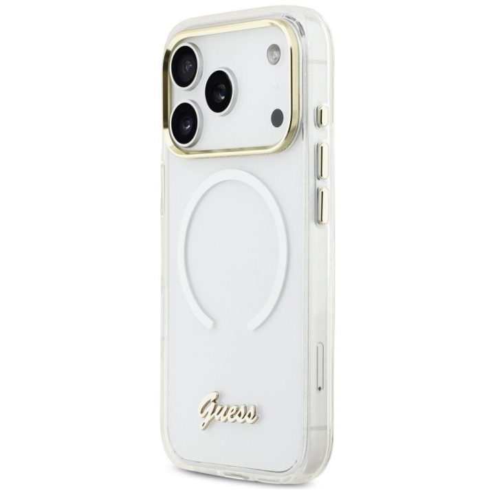 Telefono dėklas iPhone 17 Pro Max, baltas Guess