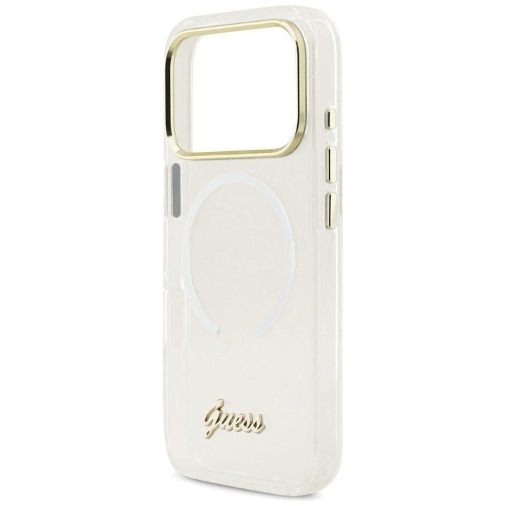 Telefono dėklas iPhone 17 Pro Max, baltas Guess