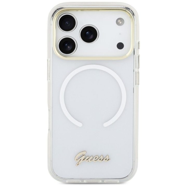 Telefono dėklas iPhone 17 Pro Max, baltas Guess