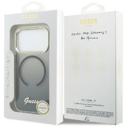 Telefono dėklas MagSafe iPhone 17 Pro Max, juodas Guess