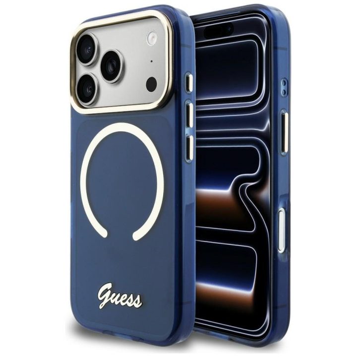 Telefono dėklas iPhone 17 Pro, mėlynas, Guess