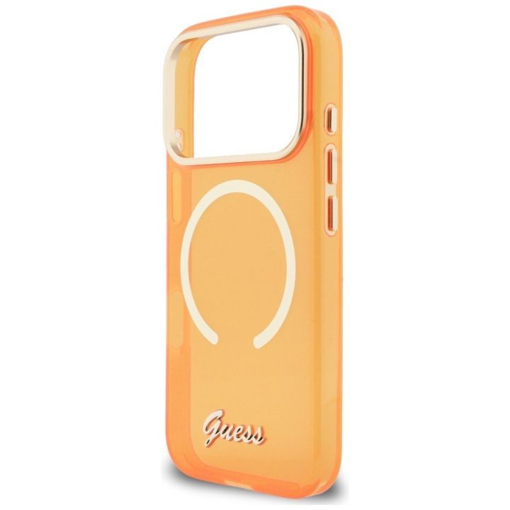 Telefono dėklas iPhone 17 Pro, oranžinė Guess