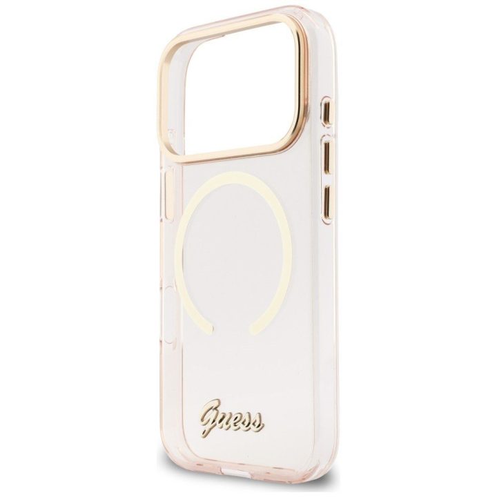 Telefono dėklas iPhone 17 Pro, rožinė Guess