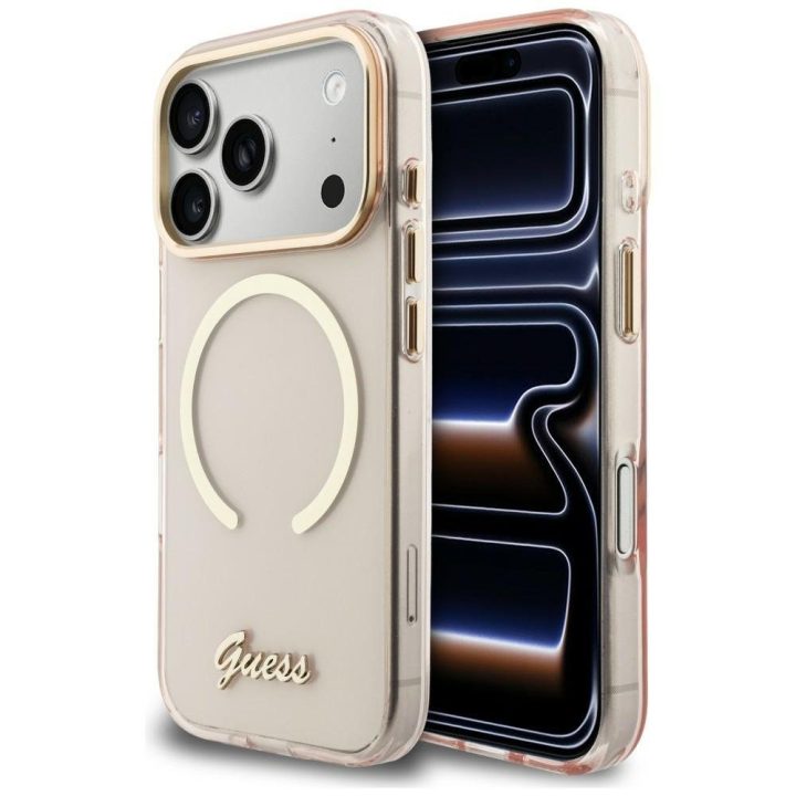 Telefono dėklas iPhone 17 Pro, rožinė Guess