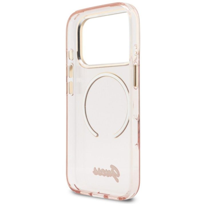 Telefono dėklas iPhone 17 Pro, rožinė Guess