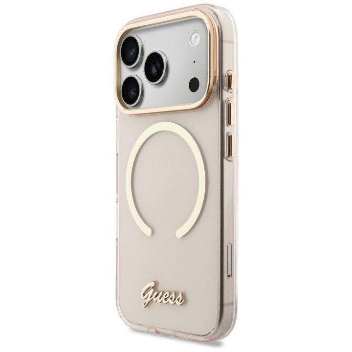 Telefono dėklas iPhone 17 Pro, rožinė Guess
