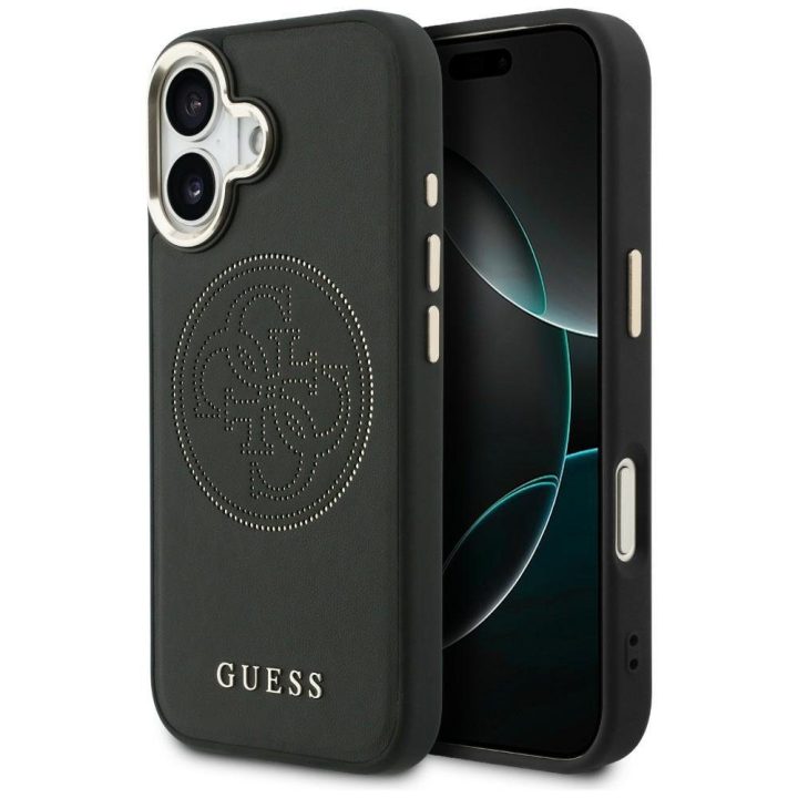 Telefono dėklas Perforated 4G MagSafe iPhone 17, juodas Guess