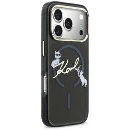 Telefono dėklas iPhone 17 Pro, MagSafe, juodas Karl Lagerfeld