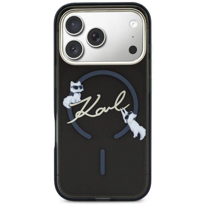 Telefono dėklas iPhone 17 Pro Max MagSafe, juodas Karl Lagerfeld