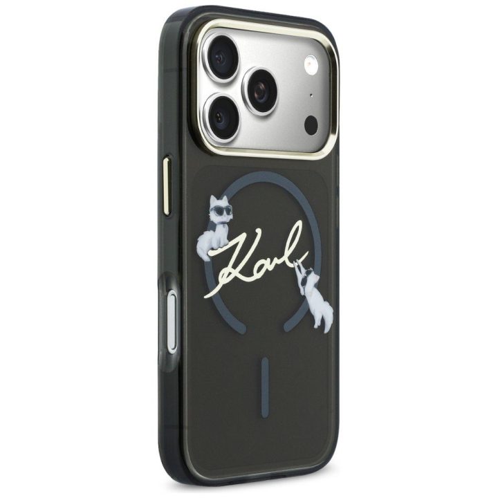 Telefono dėklas iPhone 17 Pro Max MagSafe, juodas Karl Lagerfeld