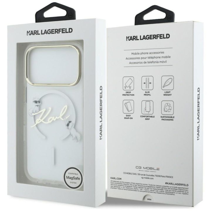 Telefono dėklas iPhone 17 Pro, skaidrus Karl Lagerfeld