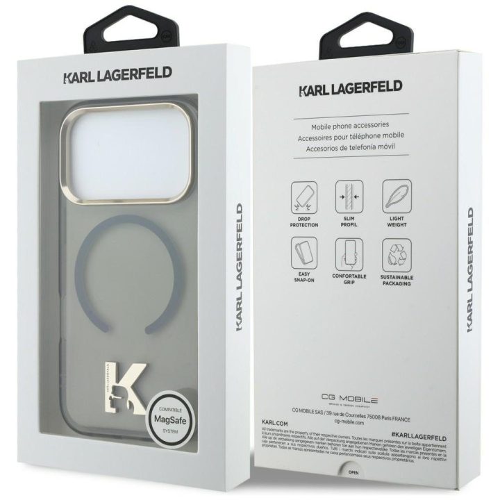 Telefono dėklas iPhone 17 Pro, juodas Karl Lagerfeld