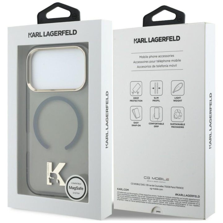 Telefono dėklas iPhone 17 Pro Max, juodas Karl Lagerfeld