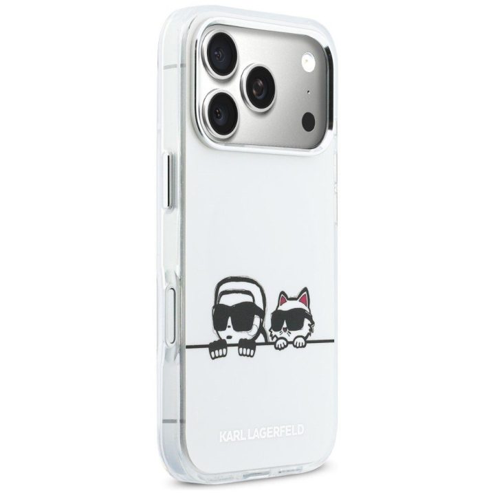 Telefono dėklas iPhone 17 Pro Max, baltas Karl Lagerfeld