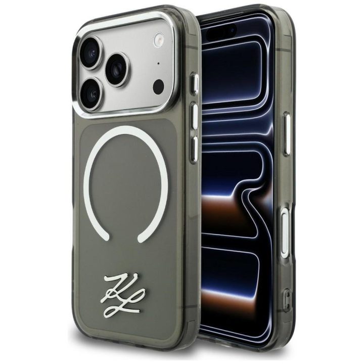 Telefono dėklas iPhone 17 Pro, juodas Karl Lagerfeld