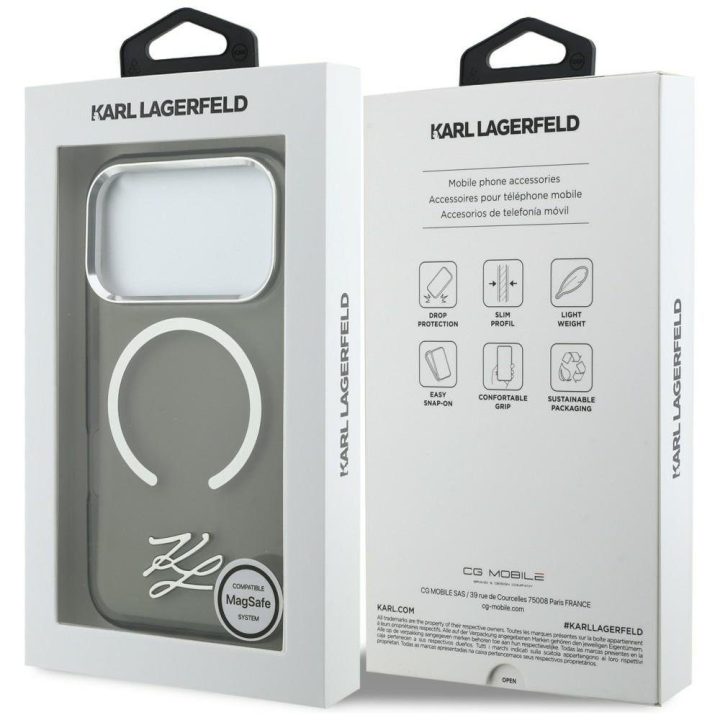 Telefono dėklas iPhone 17 Pro, juodas Karl Lagerfeld
