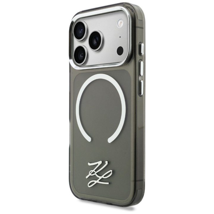 Telefono dėklas iPhone 17 Pro Max, juodas Karl Lagerfeld