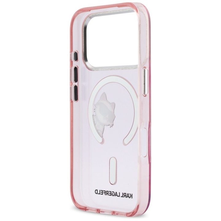 Telefono dėklas iPhone 17 Pro, rožinis Karl Lagerfeld