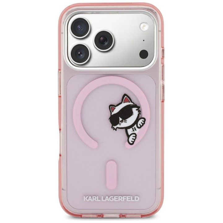 Telefono dėklas iPhone 17 Pro, rožinis Karl Lagerfeld