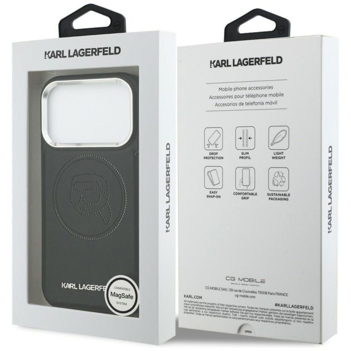 Telefono dėklas iPhone 17 Pro, juodas Karl Lagerfeld