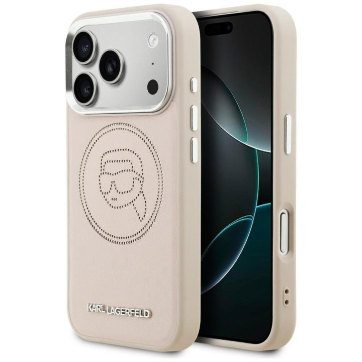 Telefono dėklas iPhone 17 Pro Max, rožinė Karl Lagerfeld