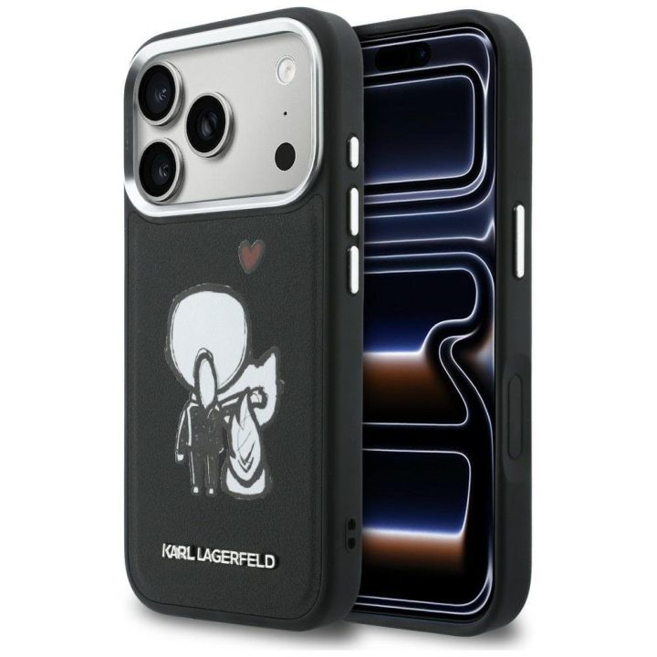 Telefono dėklas iPhone 17 Pro Max, juodas Karl Lagerfeld