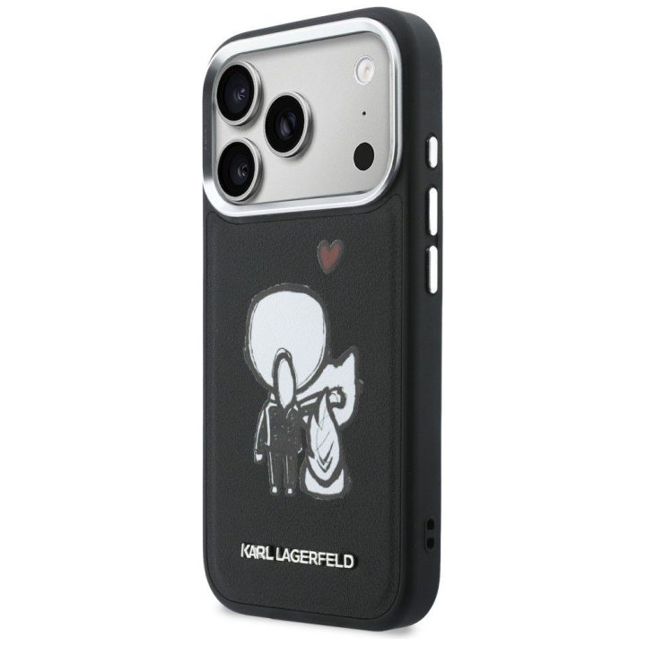Telefono dėklas iPhone 17 Pro Max, juodas Karl Lagerfeld