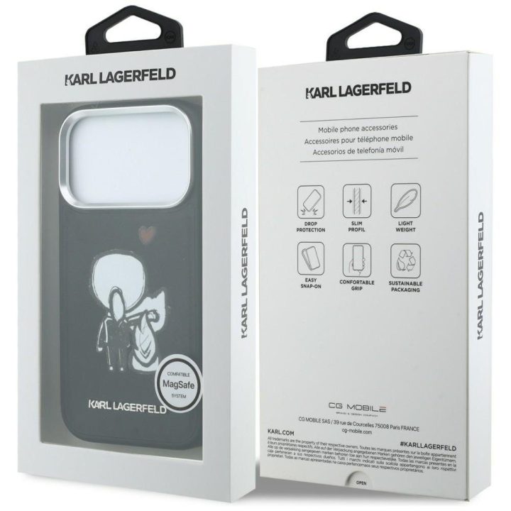 Telefono dėklas iPhone 17 Pro Max, juodas Karl Lagerfeld