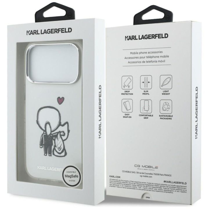 Telefono dėklas iPhone 17 Pro Max, skaidrus Karl Lagerfeld