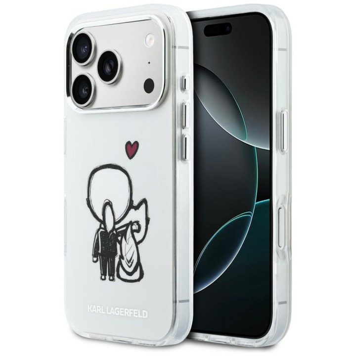 Telefono dėklas iPhone 17 Pro Max, skaidrus Karl Lagerfeld
