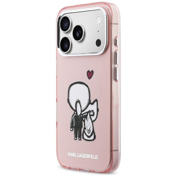 Telefono dėklas iPhone 17 Pro, rožinis Karl Lagerfeld