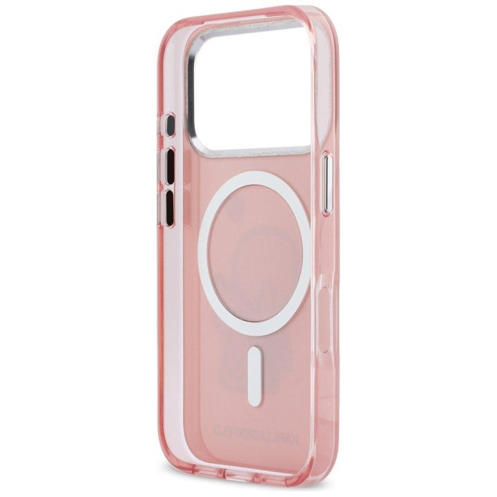 Telefono dėklas iPhone 17 Pro, rožinis Karl Lagerfeld