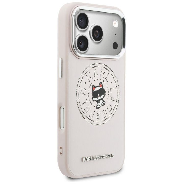 Telefono dėklas iPhone 17 Pro Max MagSafe, rožinis Karl Lagerfeld