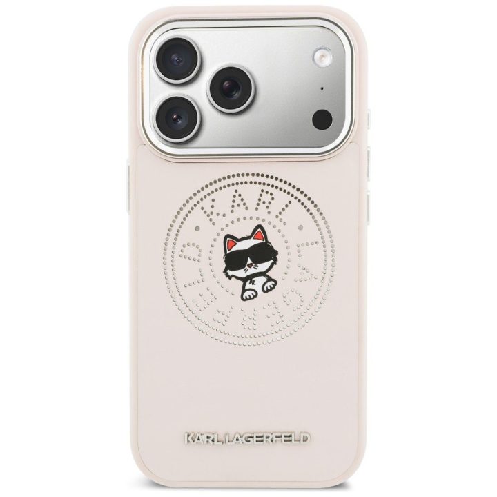 Telefono dėklas iPhone 17 Pro Max MagSafe, rožinis Karl Lagerfeld