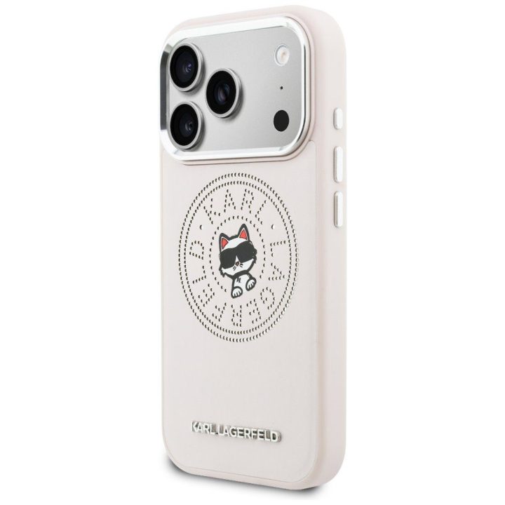 Telefono dėklas iPhone 17 Pro Max MagSafe, rožinis Karl Lagerfeld