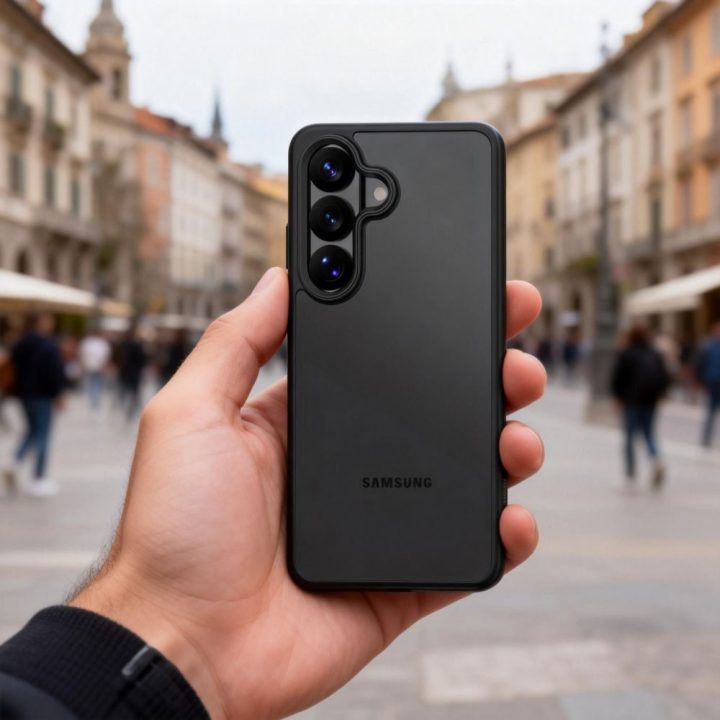 Telefono dėklas Samsung Galaxy S26+, juodas