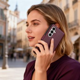 Telefono dėklas Samsung Galaxy S26, tamsiai raudona